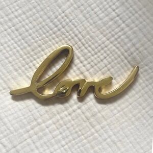 West Elm Solid Brass Love Decor